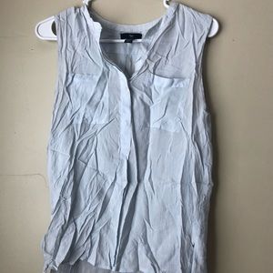 Baby blue tank top blouse